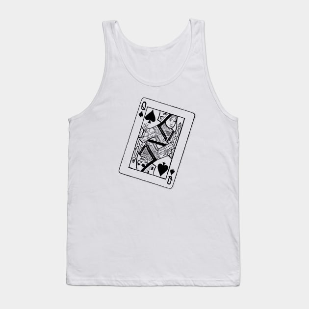 Queen of Spades Tank Top by rudoi